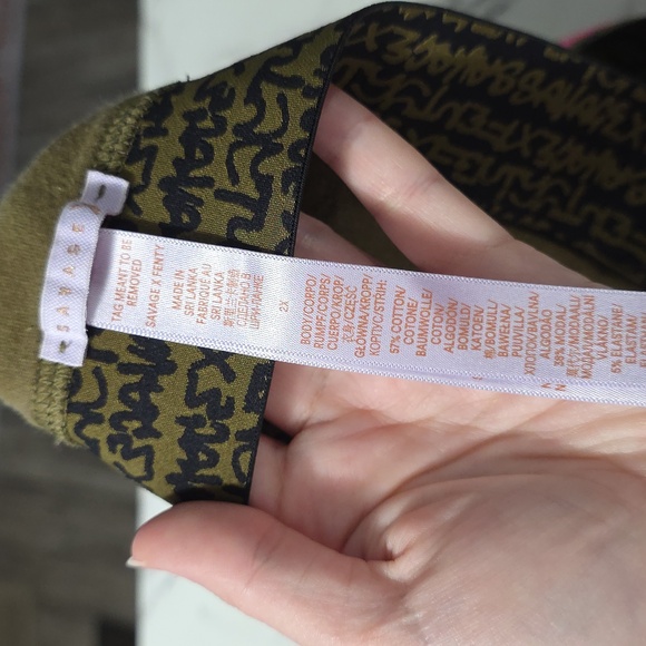 Savage X Fenty Olive Wrap Bralette with Branded Band - Picture 7 of 7